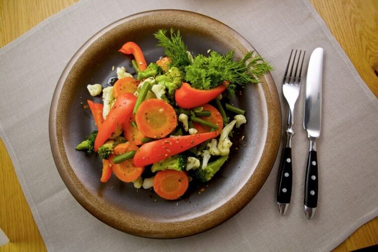 Ensalada de verduras para osteocondrose