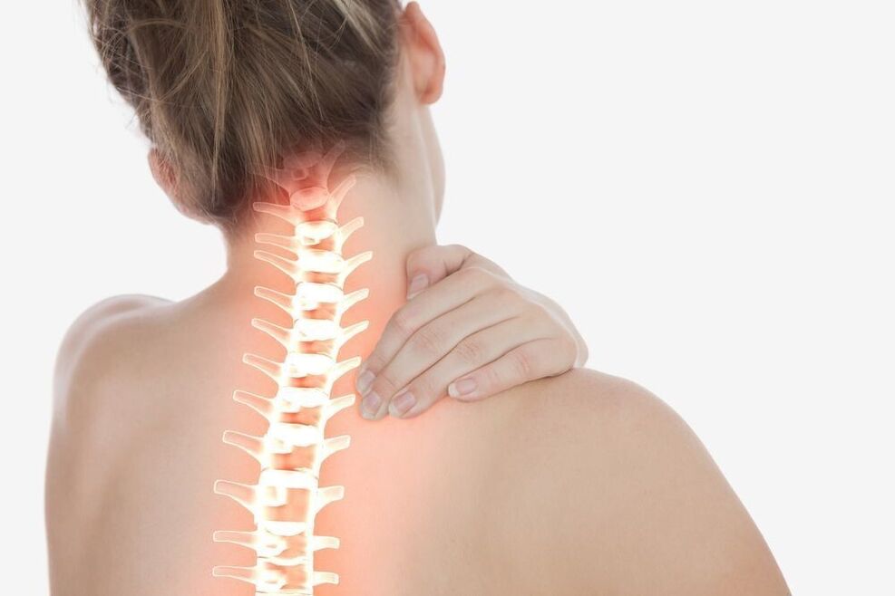 Dor no pescozo con osteocondrose cervical da columna vertebral